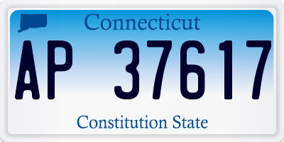 CT license plate AP37617