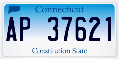 CT license plate AP37621