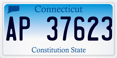 CT license plate AP37623