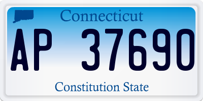 CT license plate AP37690