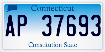 CT license plate AP37693