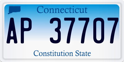 CT license plate AP37707