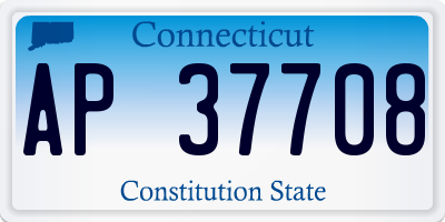 CT license plate AP37708