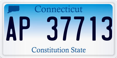 CT license plate AP37713