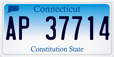 CT license plate AP37714