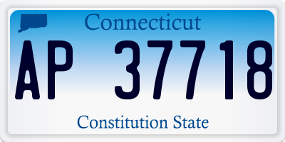 CT license plate AP37718