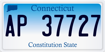 CT license plate AP37727