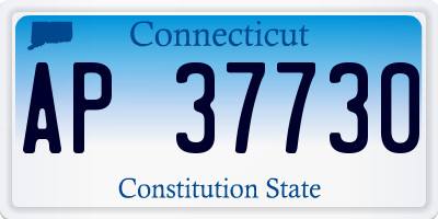 CT license plate AP37730