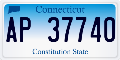 CT license plate AP37740