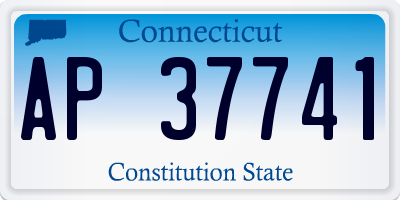 CT license plate AP37741
