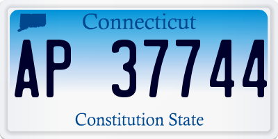 CT license plate AP37744