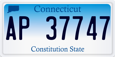 CT license plate AP37747