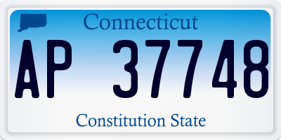 CT license plate AP37748