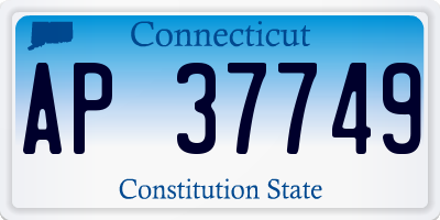 CT license plate AP37749