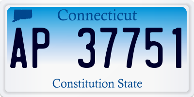 CT license plate AP37751