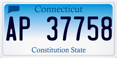 CT license plate AP37758