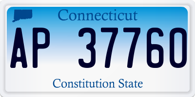 CT license plate AP37760