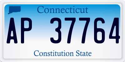 CT license plate AP37764