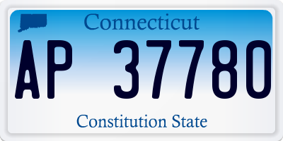 CT license plate AP37780
