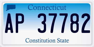 CT license plate AP37782