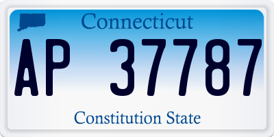 CT license plate AP37787
