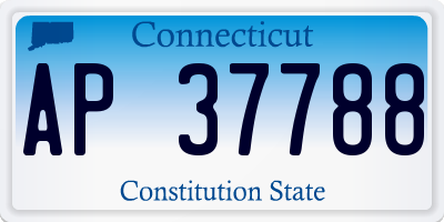 CT license plate AP37788