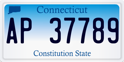 CT license plate AP37789