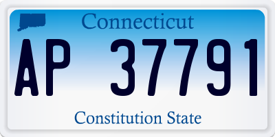 CT license plate AP37791