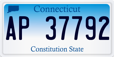 CT license plate AP37792