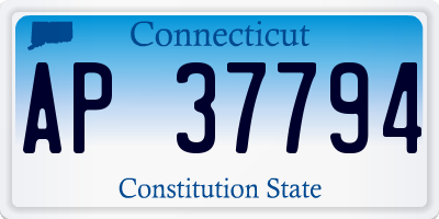 CT license plate AP37794