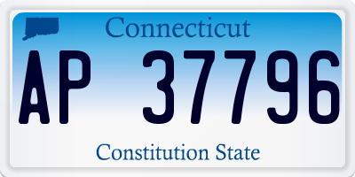 CT license plate AP37796