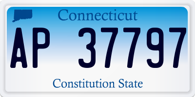 CT license plate AP37797