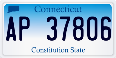 CT license plate AP37806