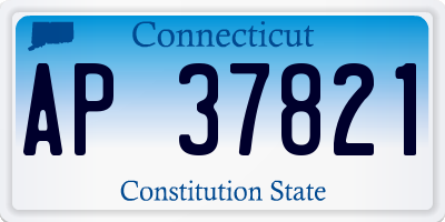 CT license plate AP37821
