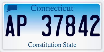 CT license plate AP37842