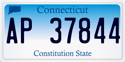CT license plate AP37844