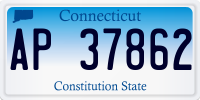 CT license plate AP37862