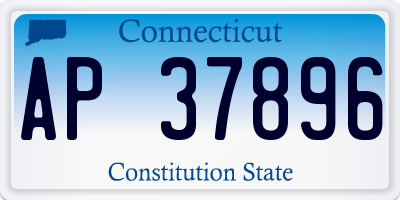 CT license plate AP37896