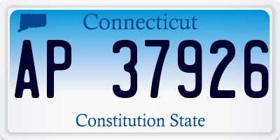 CT license plate AP37926