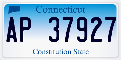CT license plate AP37927