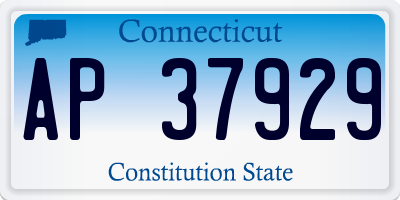 CT license plate AP37929