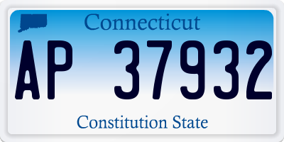 CT license plate AP37932