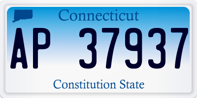 CT license plate AP37937