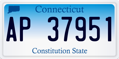 CT license plate AP37951