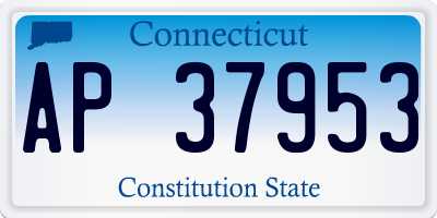 CT license plate AP37953