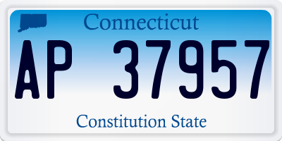 CT license plate AP37957