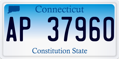 CT license plate AP37960