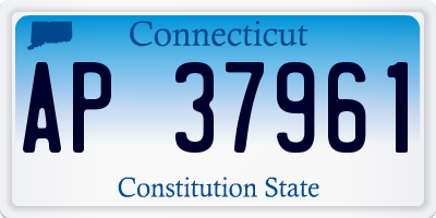 CT license plate AP37961
