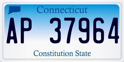 CT license plate AP37964
