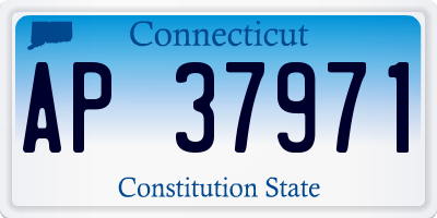 CT license plate AP37971